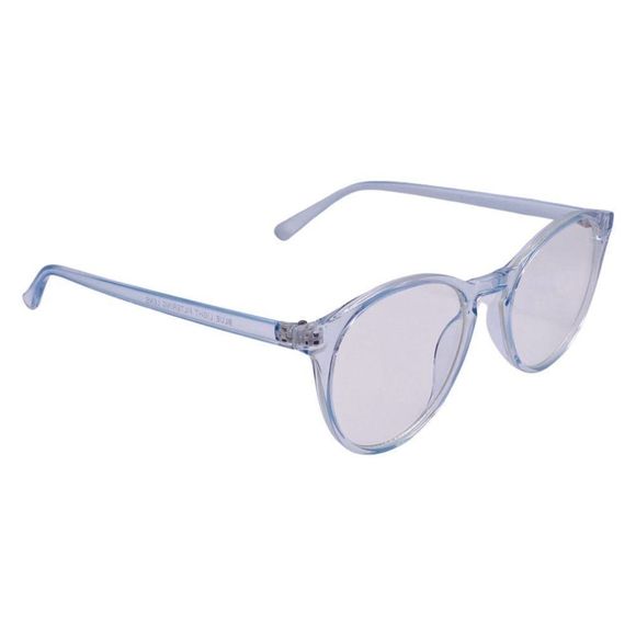 6141 | Blue Round Clear Lens Blue Light Blocking Glasses - Picture 2 of 5